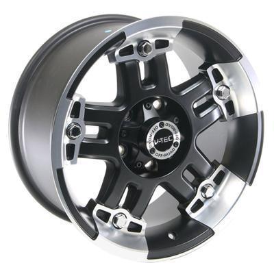 Summit racing® warlord matte black machined wheel 394-7883mf12