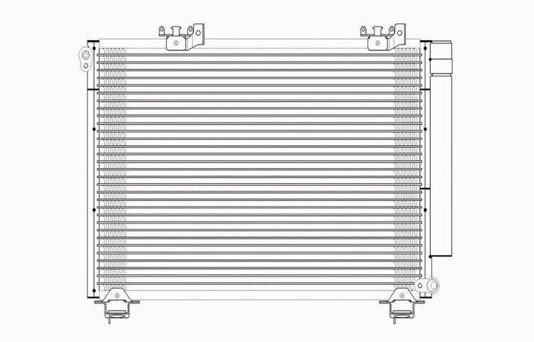 Replacement condenser parallel flow type 2000-2002 2001 toyota echo 8846052040