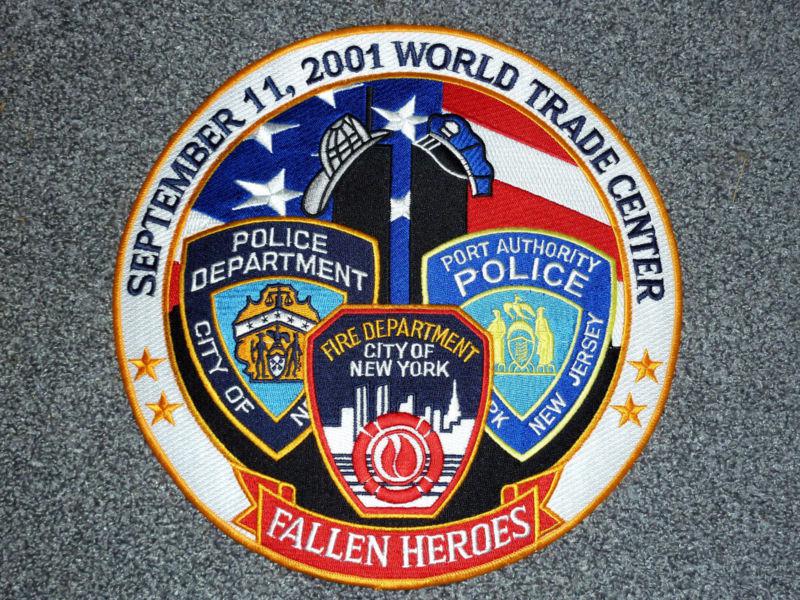 Harley triumph  9-11 world trade center fallen heroes   10"  patch