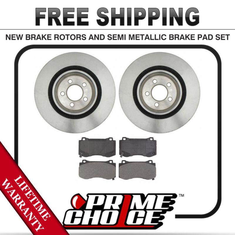 Front kit (2) brake rotors and (1 set) premium brake pads with lifetime warranty