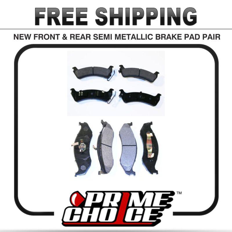 Premium front & rear metallic disc brake pads 2 full complete sets 4 pair 8 pads