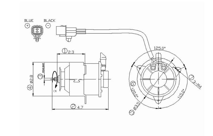 Radiator cooling fan motor mitsubishi eclipse chrysler sebring dodge mb924138