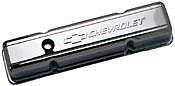 Proform s.b. chevy chrome tall valve cover set. w logo