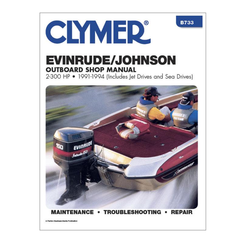 Clymer b733 evinrude/johnson 2-300 hp outboards (includes jet drives and sea dri