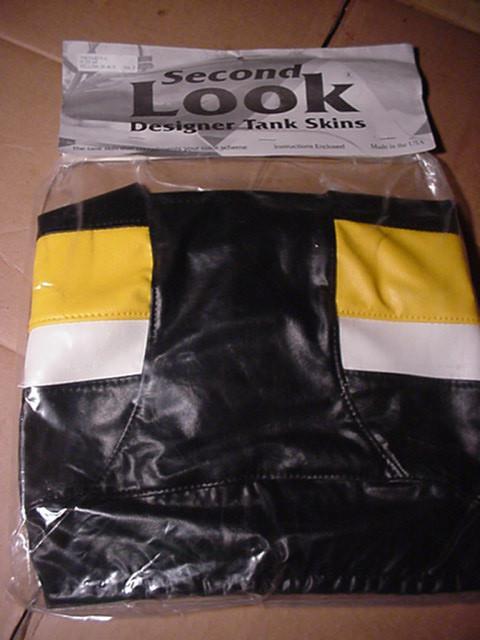 2001 kawasaki zx-6r tank bra yellow/white/black second look sportbike covers