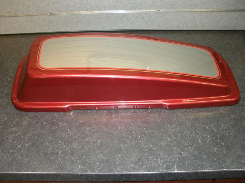 **new** harley-davidson touring left side saddlebag lid (sierra red)