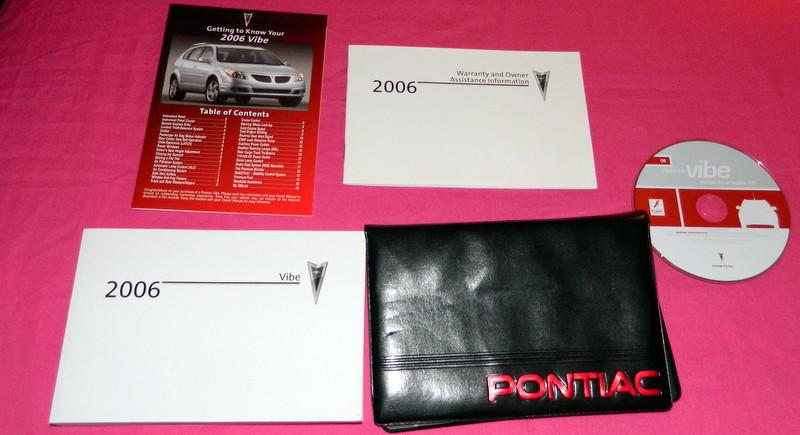 2006 06 pontiac vibe owner's owners manual guide book handbook kit oem