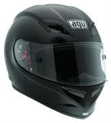 New agv grid motorcycle helmet, solid black, med/md