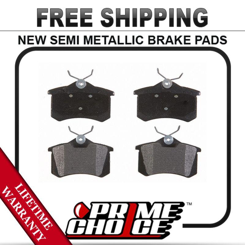 Rear semi metallic disc brake pad kit full set with lifetime warranty