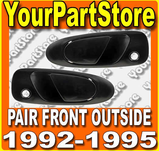 92-95 civic exterior outer outside door handles front left and right set pair