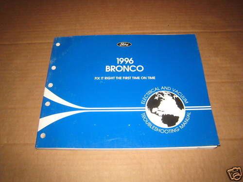 1996 ford bronco wiring electrical shop service dealer repair manual