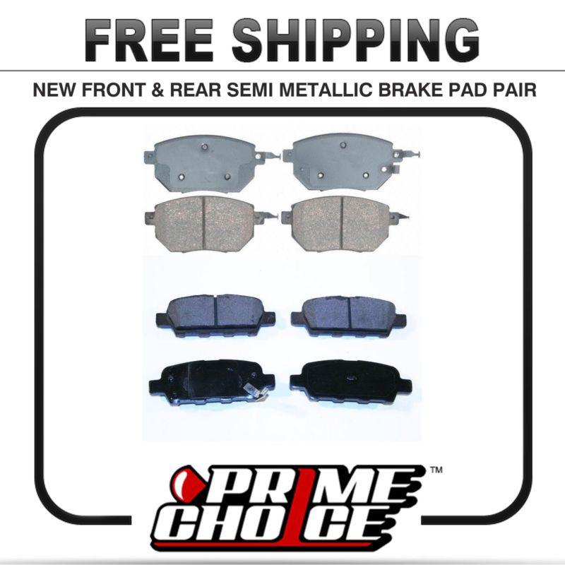 Premium front & rear metallic disc brake pads 2 full complete sets 4 pair 8 pads