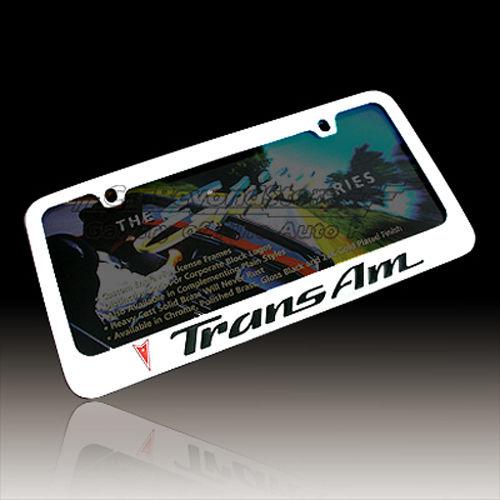 Pontiac trans-am chrome metal license plate frame, lifetime warranty + free gift