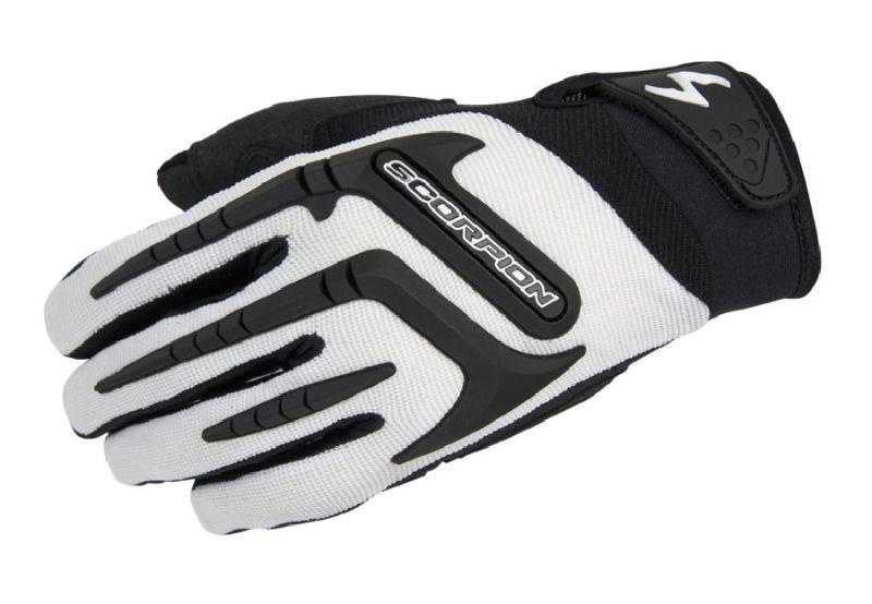 New womens scorpion skrub white motorcycle glove md medium