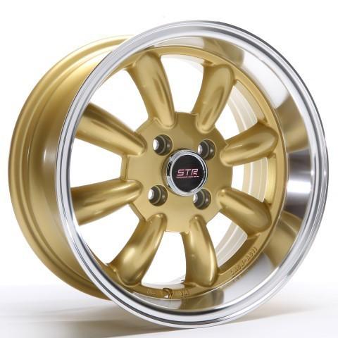 15'' str 503 gold machine lip 15x7.5 4x100 +10 dc2 integra ek eg honda acura