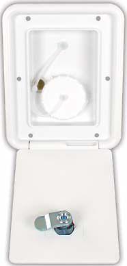 Jr products hatch,water locking p-wht a6112-a