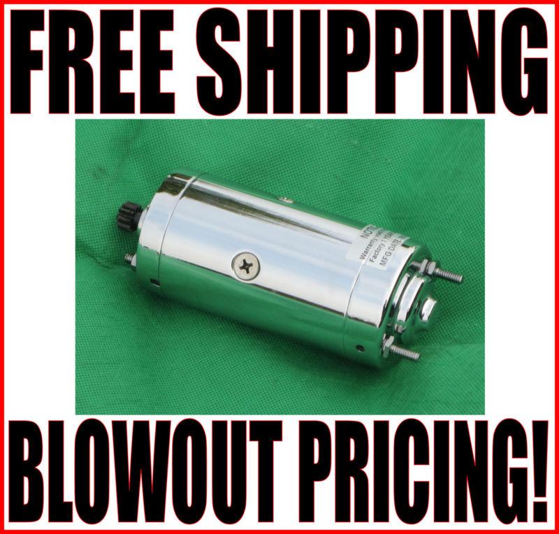 Chrome hitachi style type starter motor 31570-70 harley shovelhead fx fl fxe xl