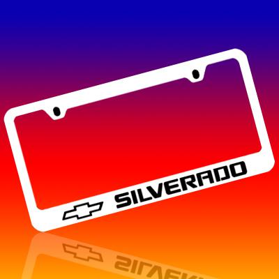 Chevy silverado engraved license plate frame tag holder