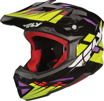 Fly default helmet black/lime/purple x 73-9139x