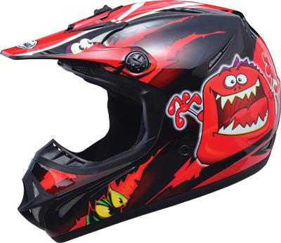 Gmax gm46y-1 kritter ii helmet red/black ys g3462200 tc-1