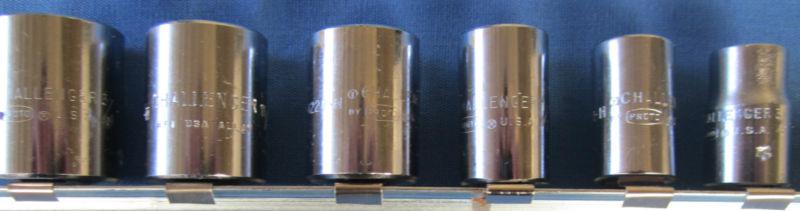 Proto challenger 6pc set, 3/8" - 3/4", 3/8" dr,  shallow sockets