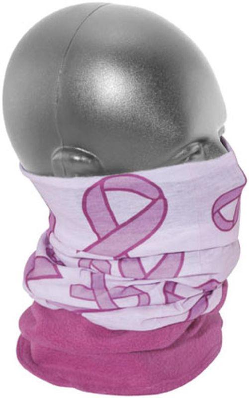 New zan cold weather combo motley adult poly/fleece tube, pink ribbon, osfm