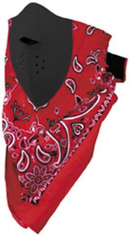 Zan cold weather neodanna adult 100% cotton facemask/bandana,red paisley,osfm