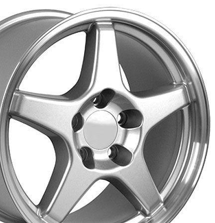 17" rims fit corvette silver c4 zr1 wheels set of 4 rims camaro ss firebird ta