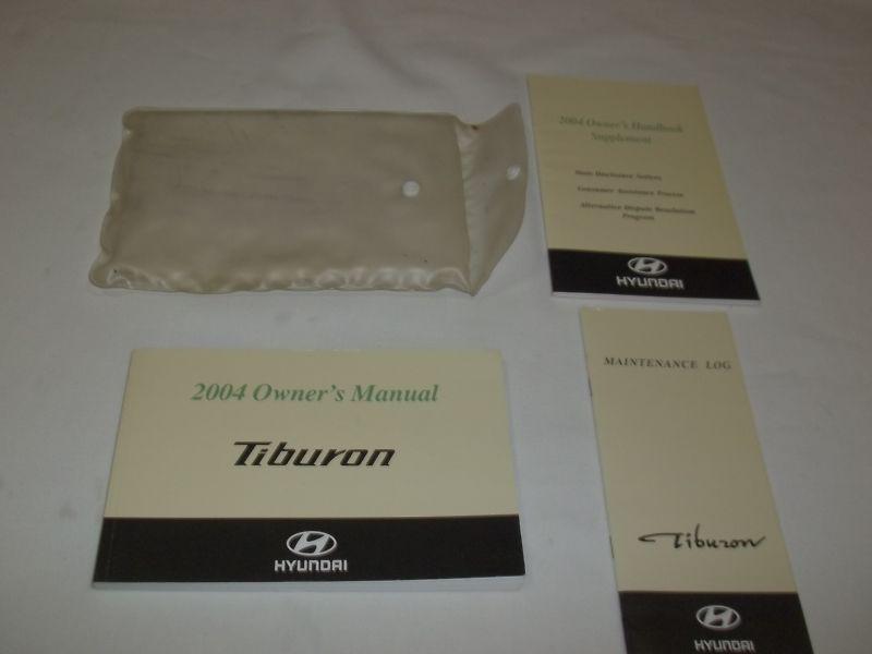 2004 hyundai tiburon owner' manual 5/pc.set & clear plastic dealer case free s/h