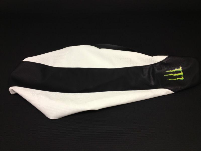 New monster kawasaki black/white seat cover kx250f kx450f 2006-08