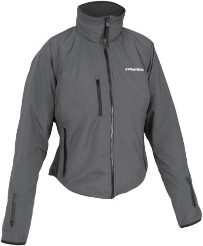 New firstgear women's heated womens waterproof jacket, gray, med/md