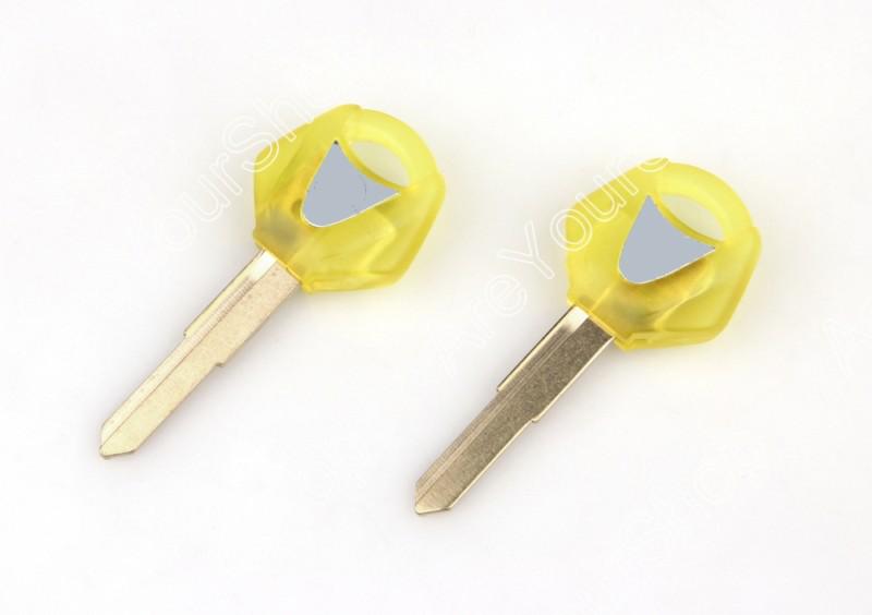 2pcs blade blank key motorcycle yamaha yzf r1 r6 fz1 fz4 fz6 fz8 xj6 xjr yellow