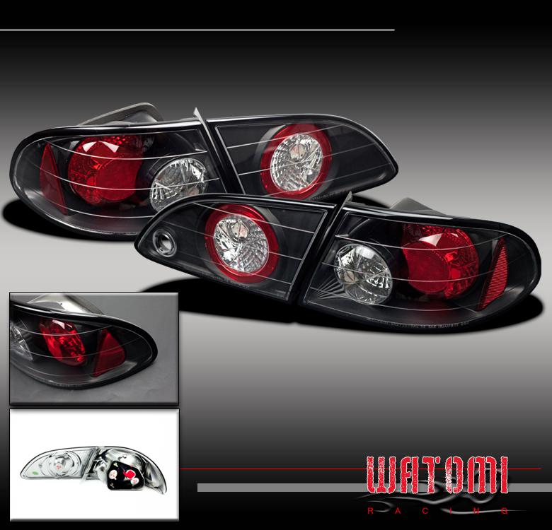 98-02 toyota corolla ce le ve altezza tail lights black