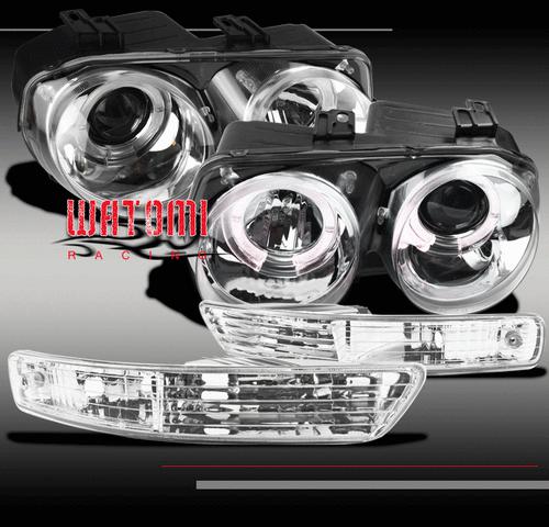 98-01 acura integra halo jdm projector head lights+bumper lamp gs-r ls rs type r