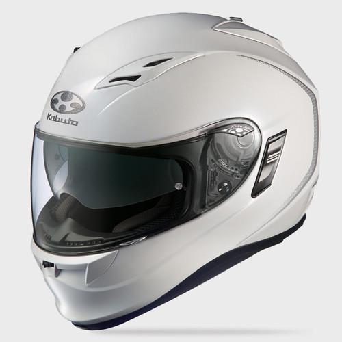 Kabuto kamui solid full face helmet with inner shade - pearl white 2xl/2x-large