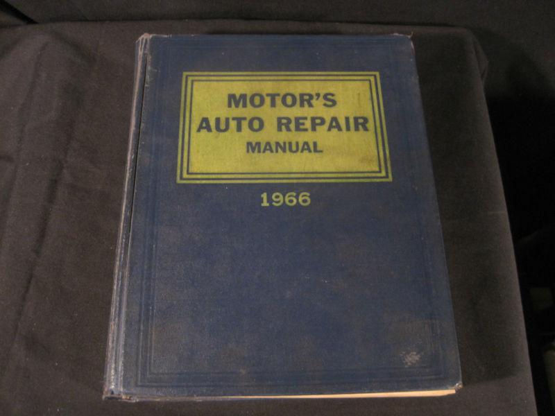 Motor's auto repair manual 1966