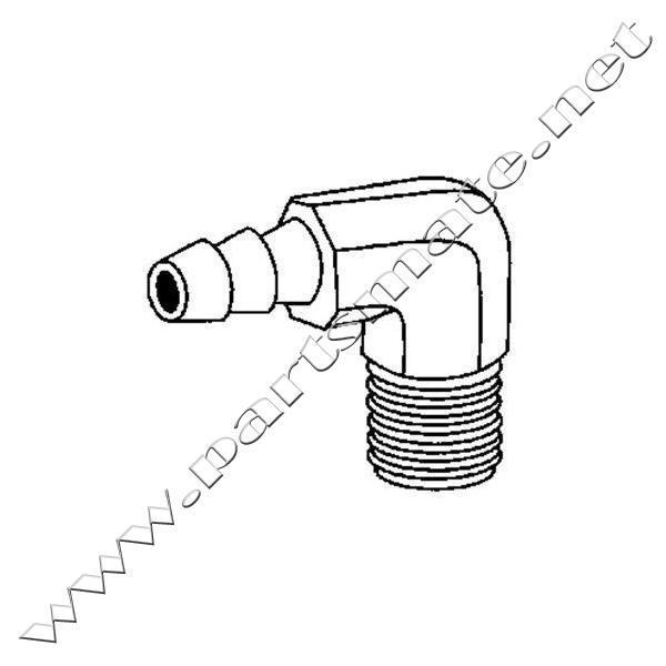 Midland metals 32311 forged hose barb elbow / hose barb elbow 1/