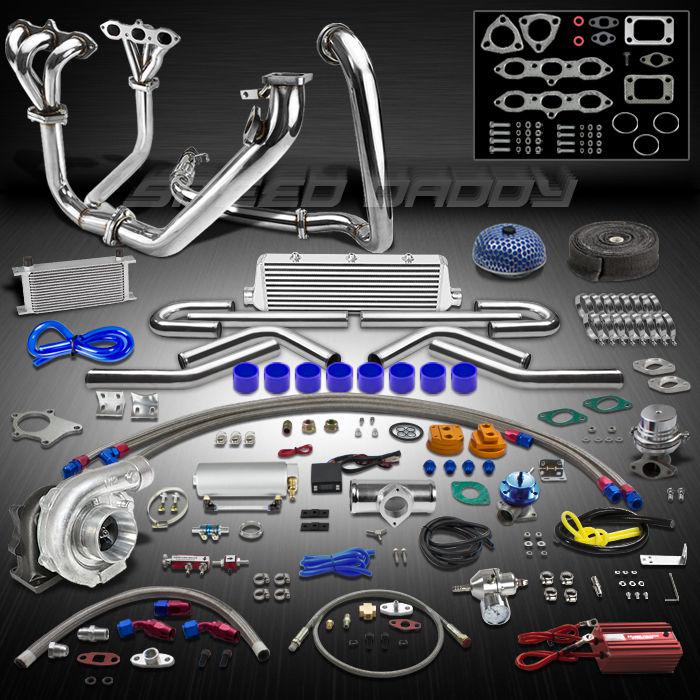 T04e 19pc turbo kit+manifold+downpipe+intercooler 98-02 honda accord v6 3l j30a1