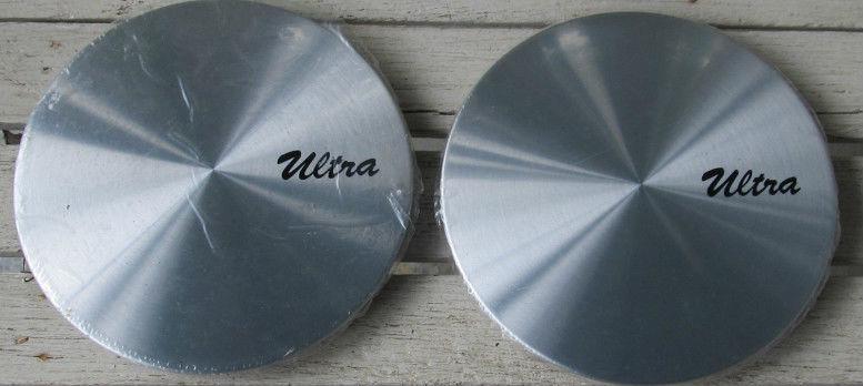 Nos 1970's 80's  vintage ultra wheels aluminum disk center caps 6" 898012 t2