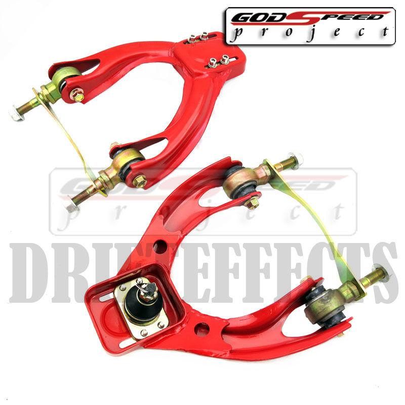 Red civic integra del sol adjustable front upper arm upper camber bushing kit eg