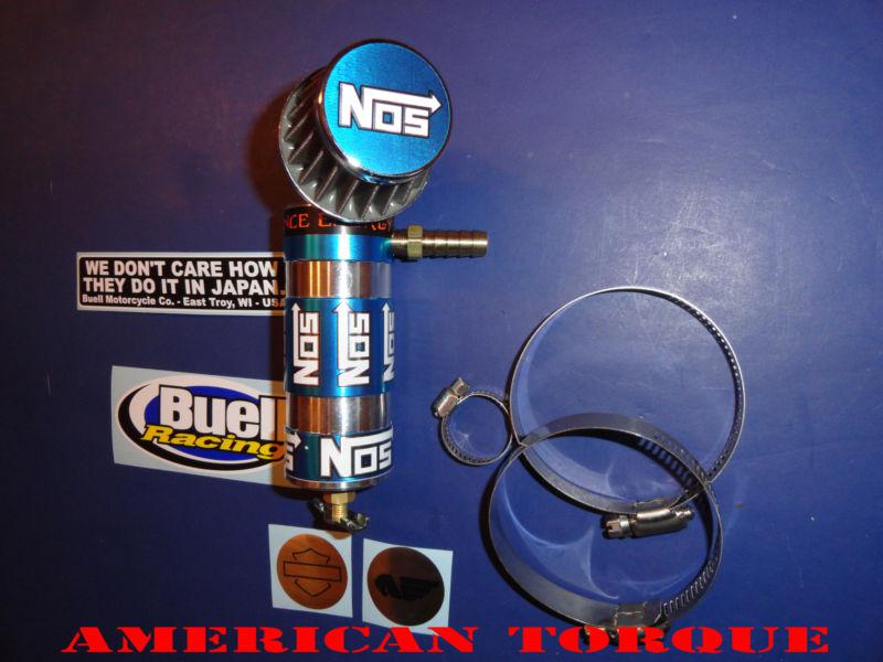 *nos* hi performance motorcycle harley buell catch can w/breather oil collector