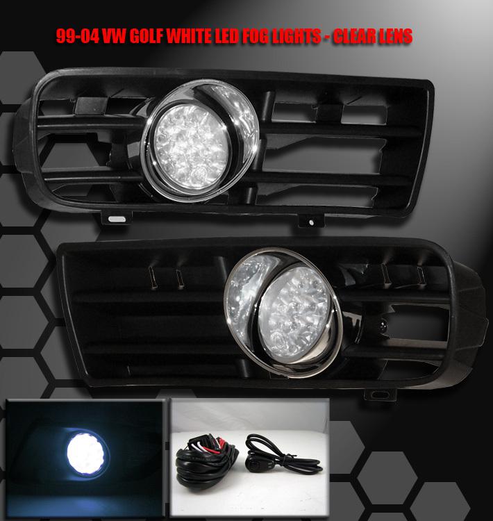 1999-2004 vw golf mk4 gti white led fog light 2002 2003