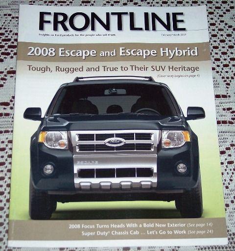 2008 ford escape & escape hybrid & super duty dealer only literature brochure!