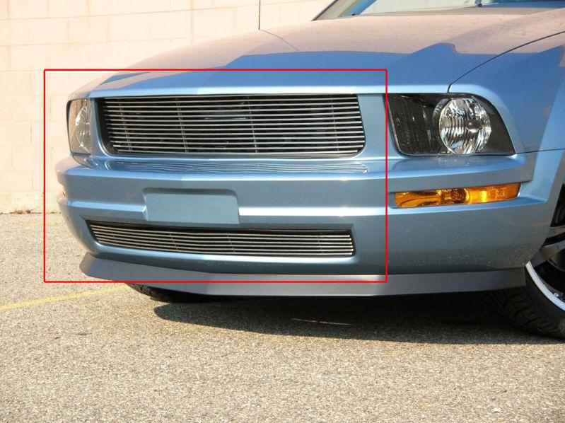 Viogi fit：05-09 ford mustang v6 billet grille combo 