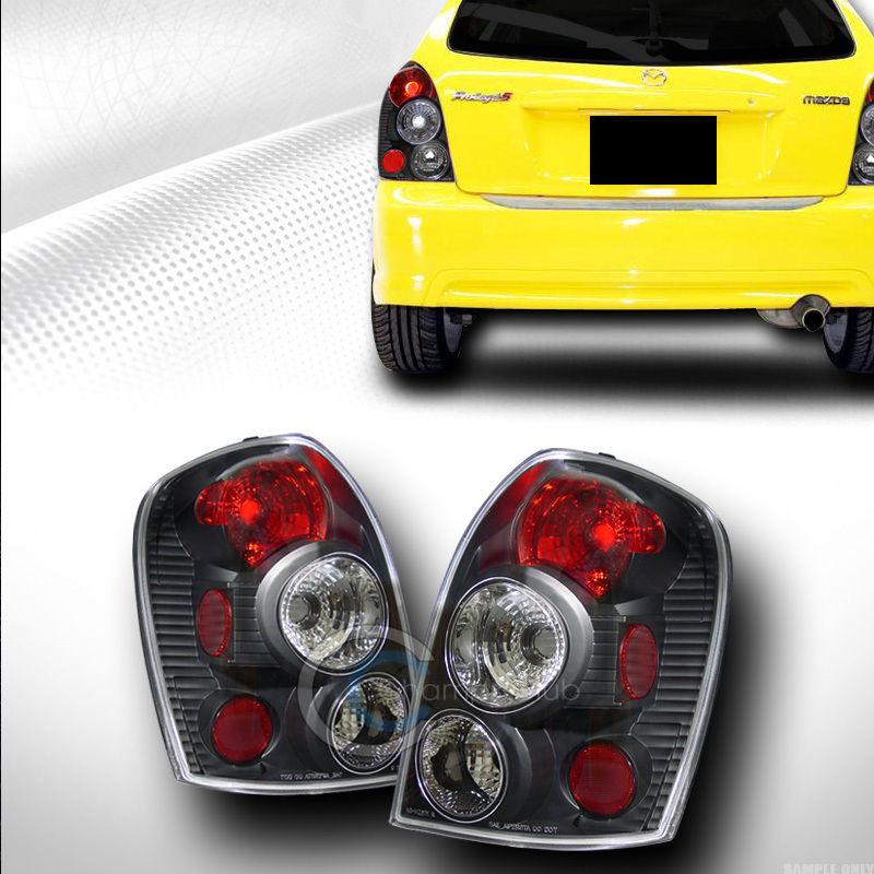 Jdm black clear lens altezza tail lights rear brake lamps 02-03 mazda protege 5