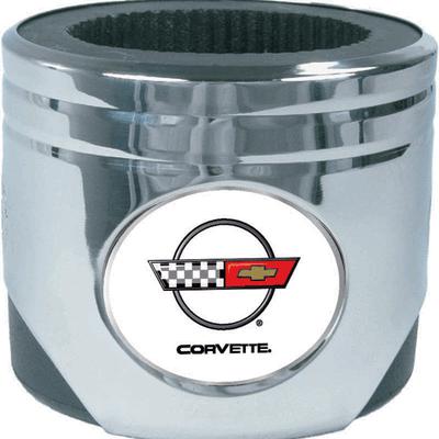 Corvette c-4 chrome piston koozie is great for fall crusing gear headz products