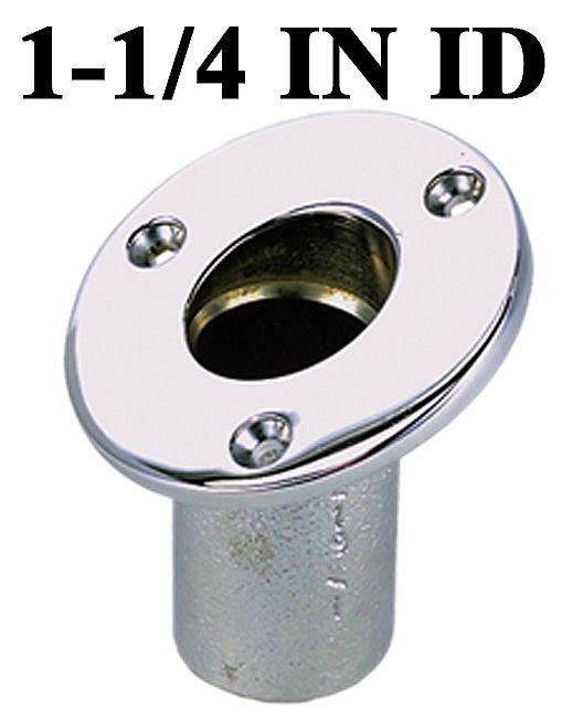 Perko # 0219dp3chr - flush flag pole socket - angled stern socket - 1-1/4 inch