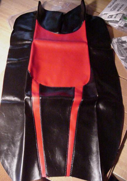 1987-1990 kawasaki ninja 750 seat cover skin red/black second look 