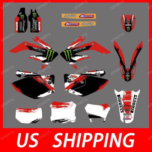 Team graphics backgrounds decals stickers for honda crf250x 2004 2005 2006 2007