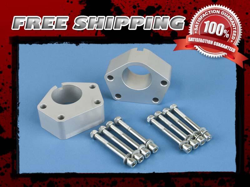 Silver aluminum block lift kit front 3" coil spacer 4wd 4x4 ifs